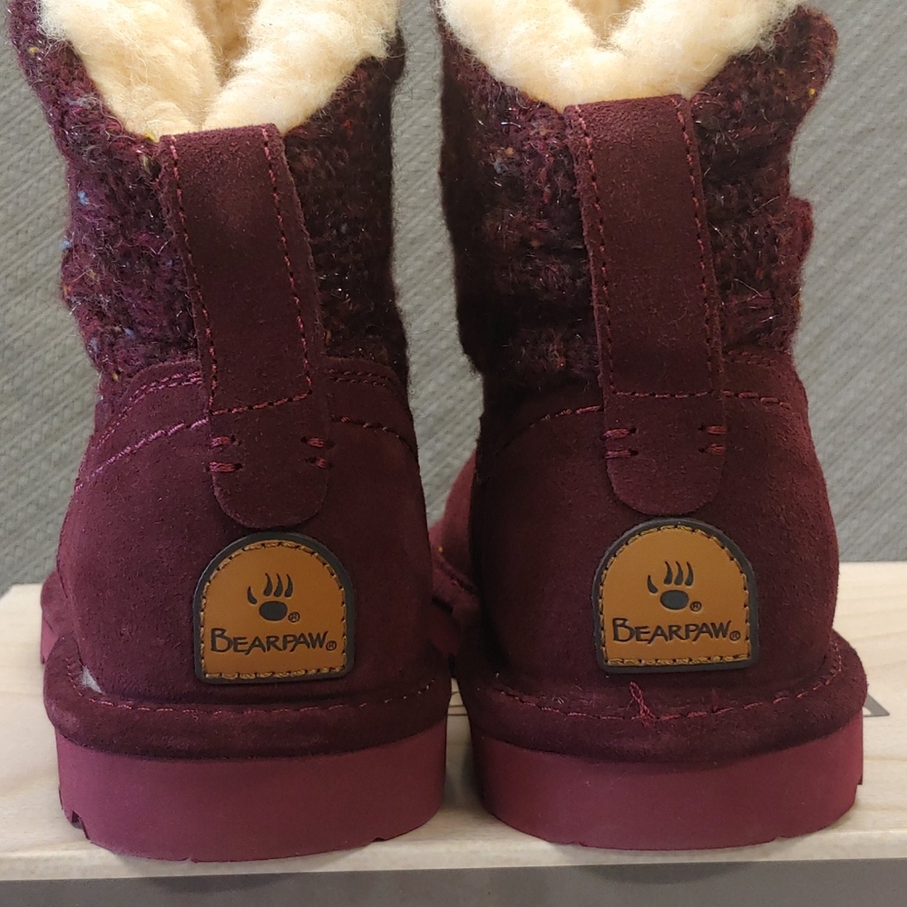 Bearpaw Virginia bootie with Never Wet Wine-9 - Picture 7 of 16